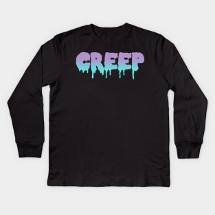Creep Monster Pastel Goth Halloween Kids Long Sleeve T-Shirt